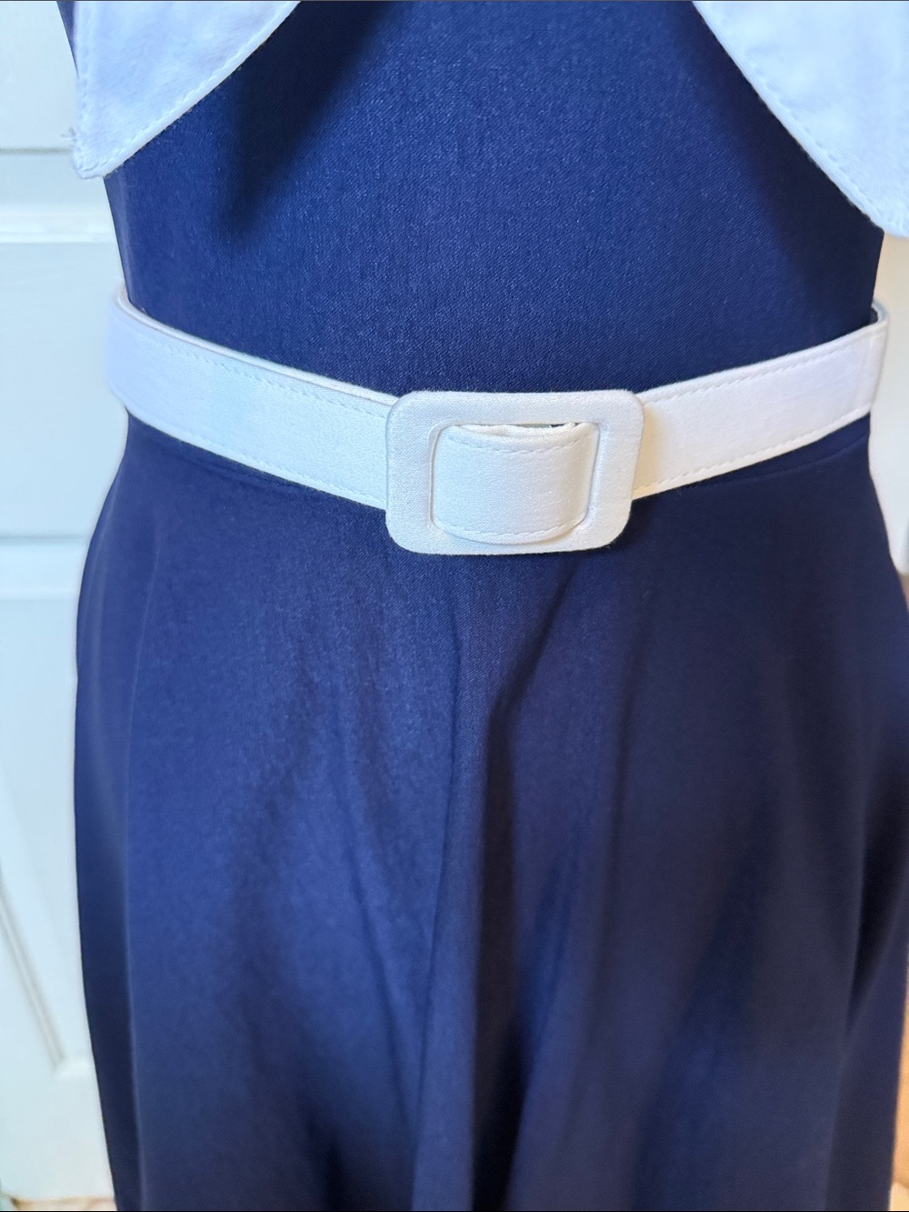 Pinup Couture Rockabilly Navy and White Sailor Halter Retro 1950s Swing Dress - Picture 9 of 9